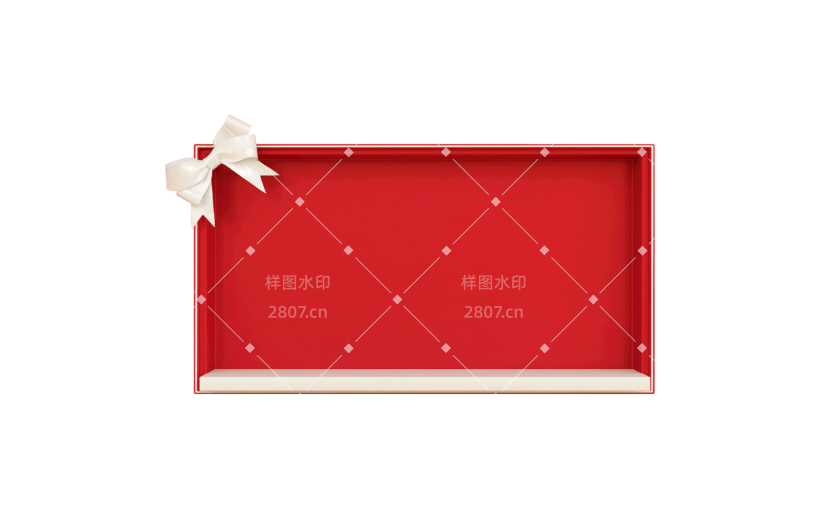元素C4D立体红色产品展示框