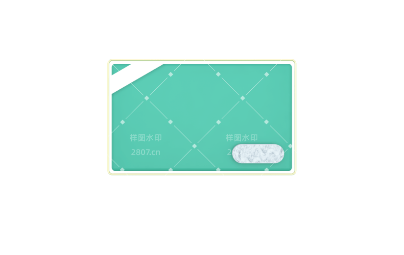 元素C4D立体绿色简约优惠券