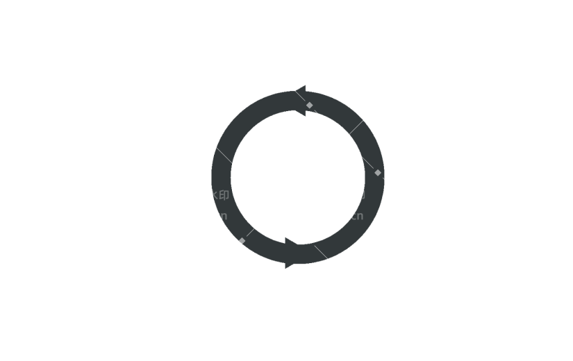 素材 黑色创意设计企业公司办公辅助箭头旋转元素