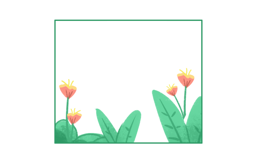 素材卡通花卉边框装饰