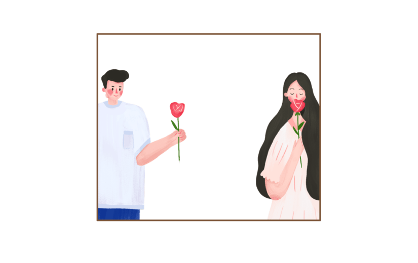 素材卡通七夕情人人物边框装饰