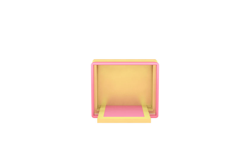 元素C4D立体黄色简约产品展示框