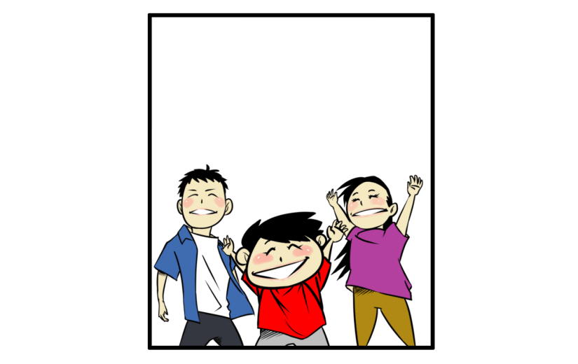 素材卡通六一儿童节气球人物边框