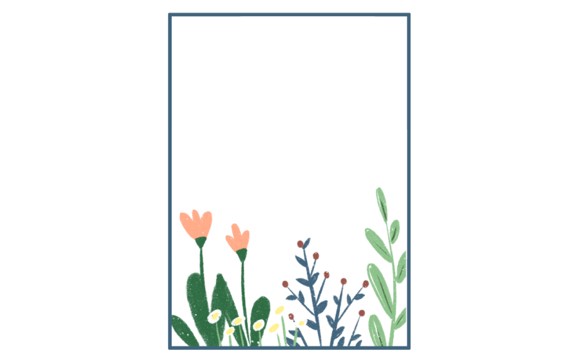 花卉绿植边框