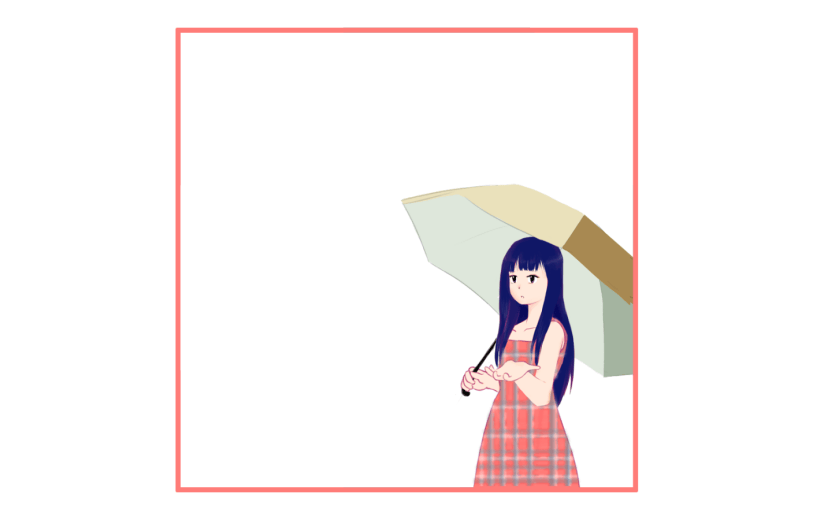 素材卡通女孩谷雨边框