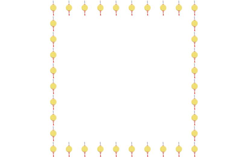 元素卡通手绘中元节边框