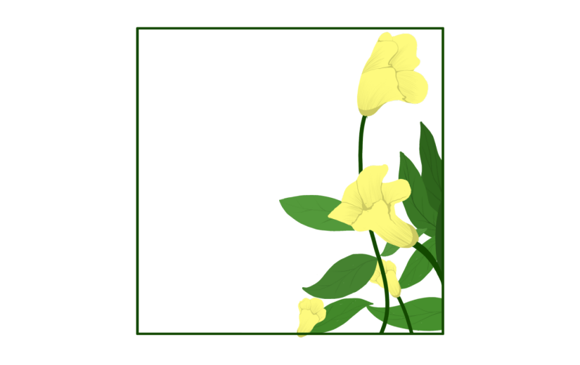 素材卡通花卉边框装饰