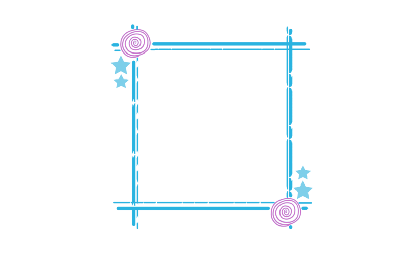 圈圈星星手绘边框图片手绘相框