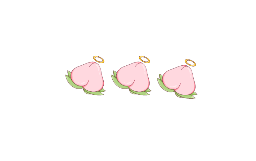 元素跨年新年春节卡通寿桃边框装饰