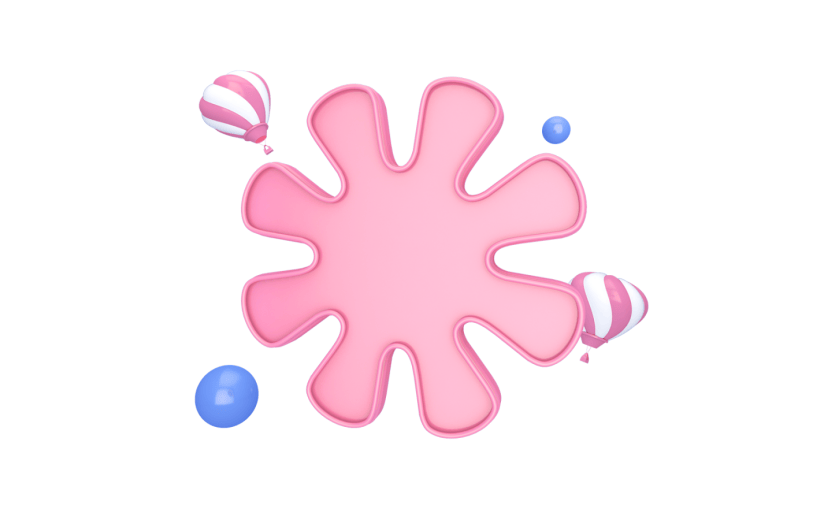 元素C4D立体粉色文字背板