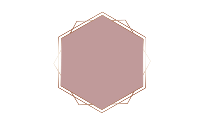 元素玫瑰金色金属边框元素插画