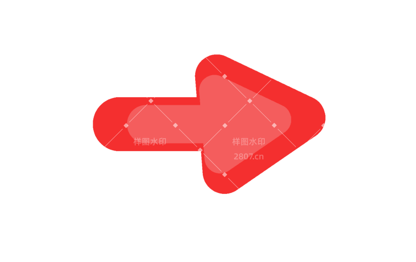 素材 红色创意设计企业公司办公辅助箭头元素