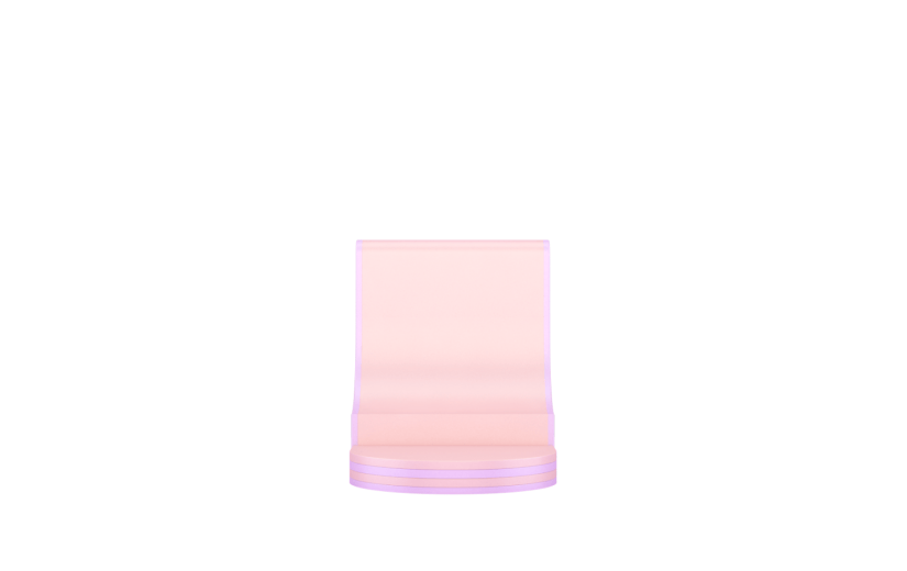 元素C4D立体紫红色简约优惠券
