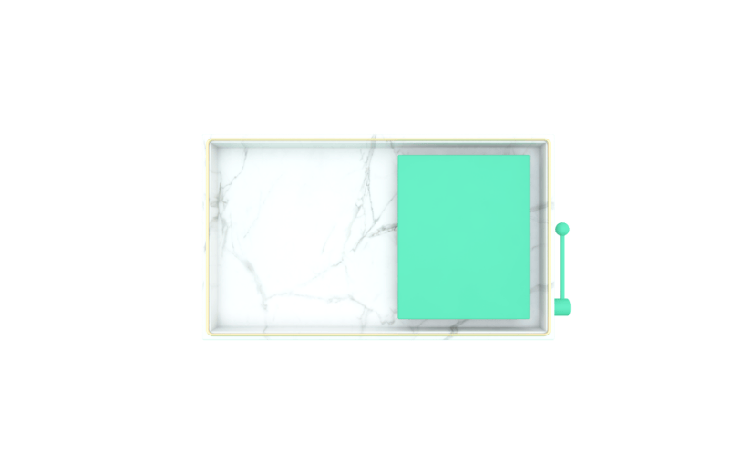 元素C4D立体绿色简约产品展示框