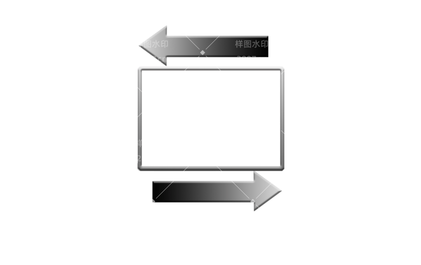 金属质感箭头图标