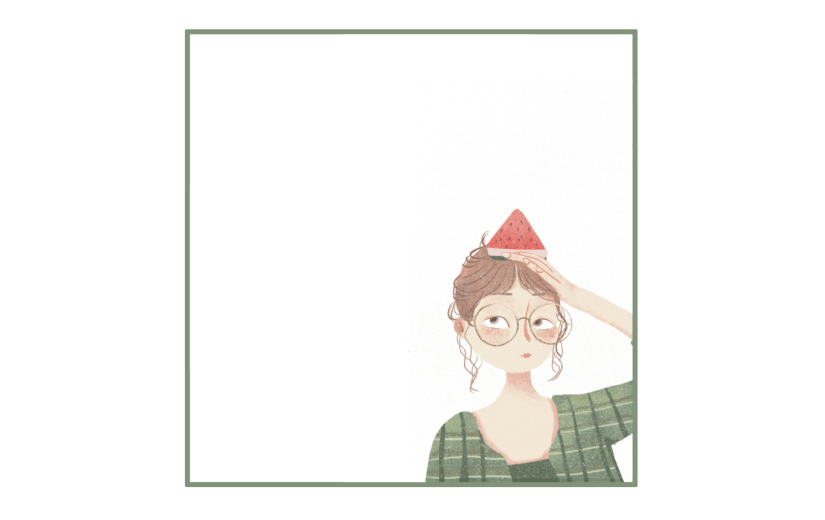 素材卡通女孩人物装饰边框