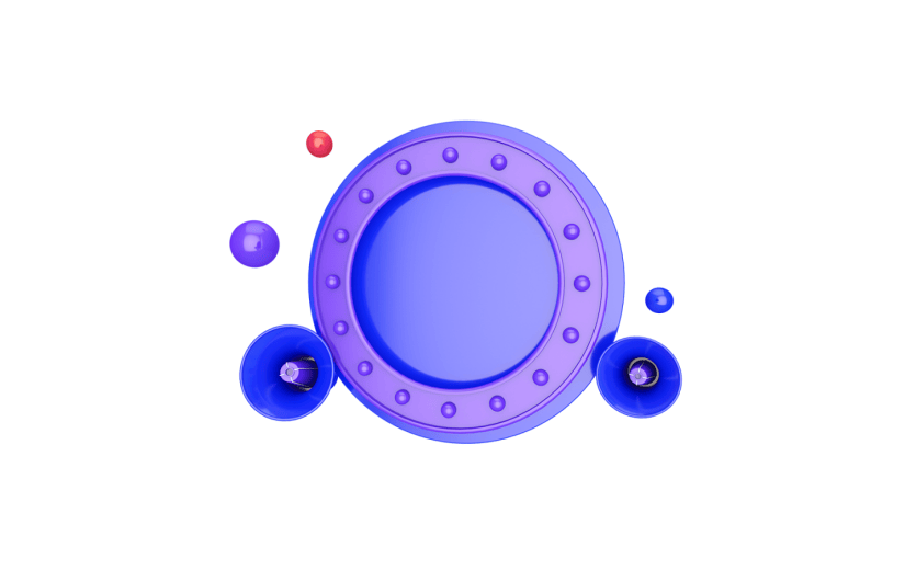 元素C4D立体蓝色字体背板