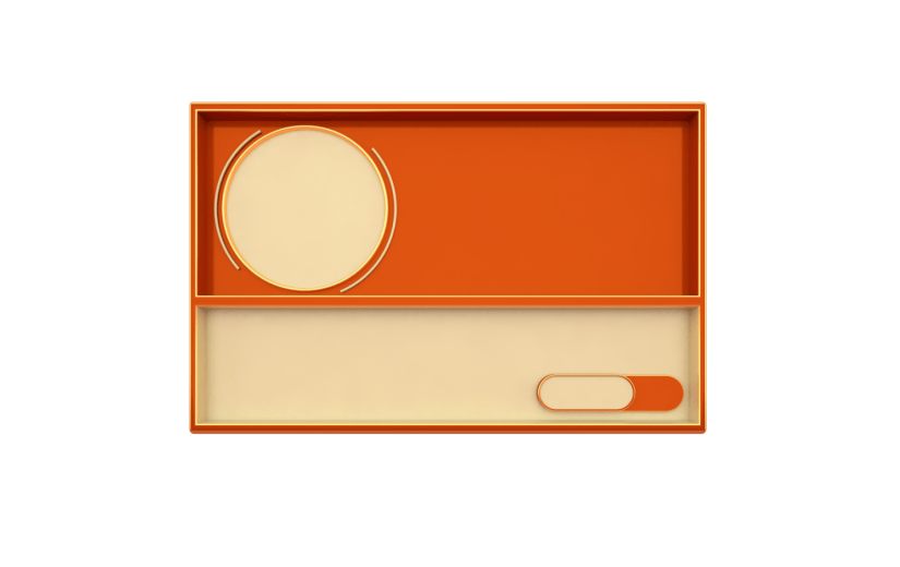 元素C4D立体橙红色简约产品展示框2008121