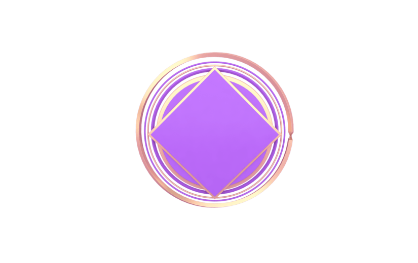 元素C4D立体紫色简约优惠券