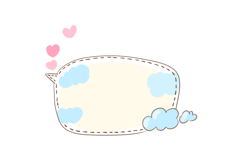 创意蓝色爱情对话框装饰边框插画