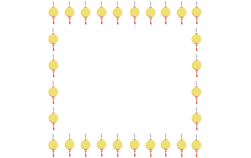元素卡通手绘中元节边框