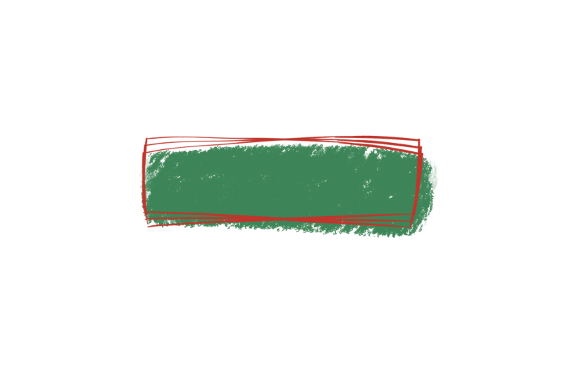 元素手绘笔触绿色边框插画元素