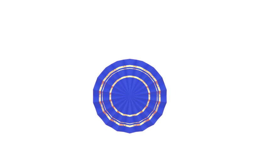 元素C4D立体蓝色简约优惠券