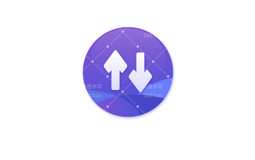 素材 紫色创意设计简约常用办工公司上下箭头图标