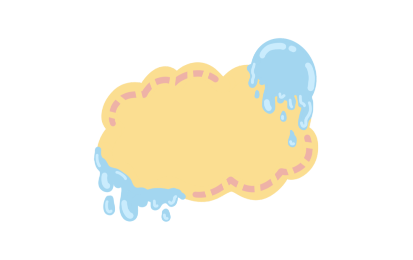 元素 卡通 夏天 融化 边框