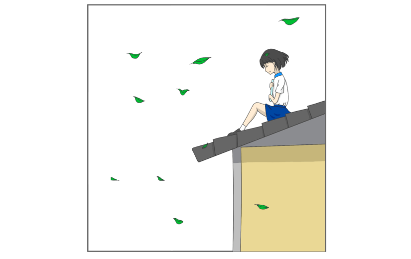 素材卡通高考女孩人物边框装饰