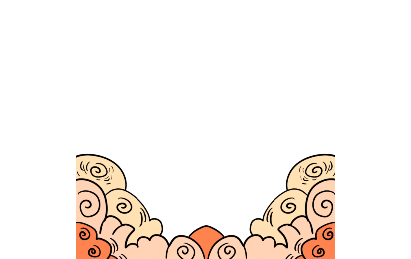 元素国潮风祥云插画元素