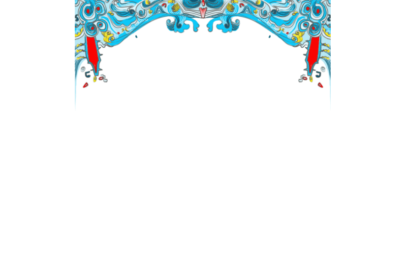 元素红色蓝色边框纹理素材