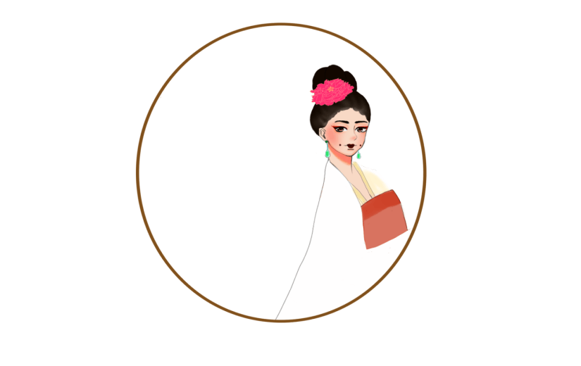 素材复古女孩人物边框装饰
