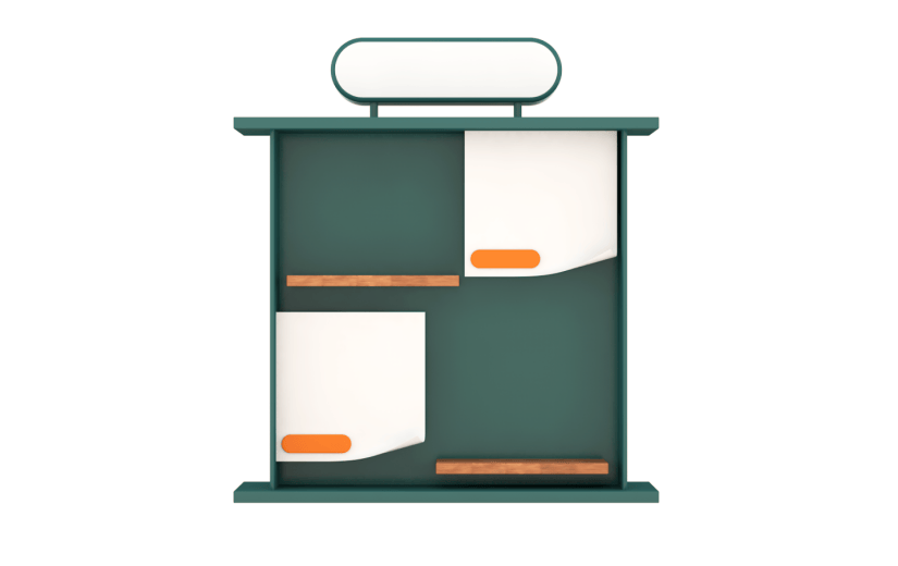 元素C4D立体蓝色简约产品展示框200805