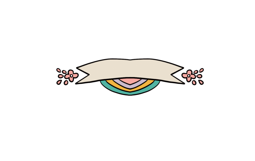 元素卡通风花纹边框插画元素