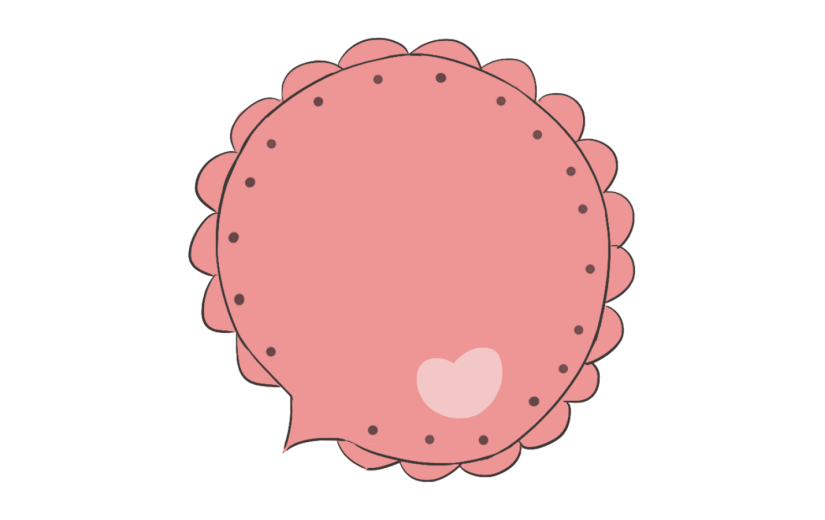 元素卡通粉色对话框