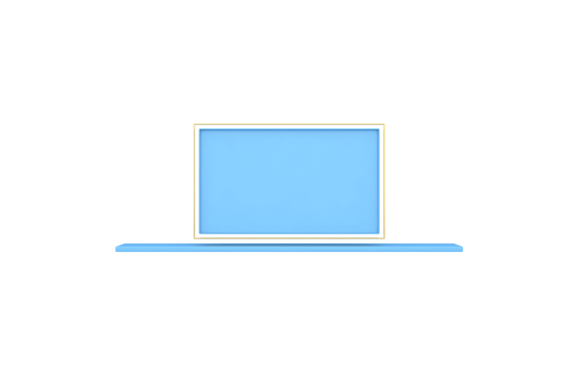 元素C4D立体蓝色简约产品展示框