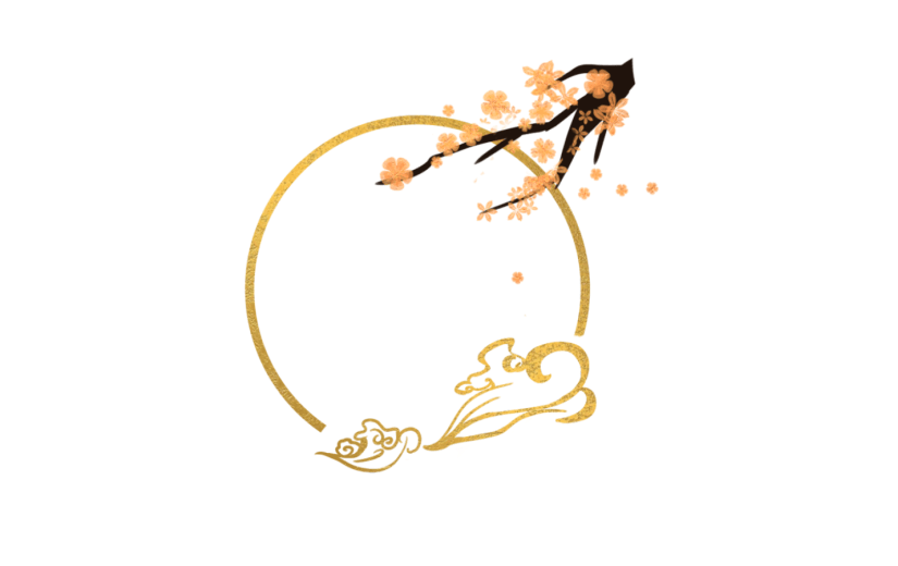 情人节烫金复古简约边框