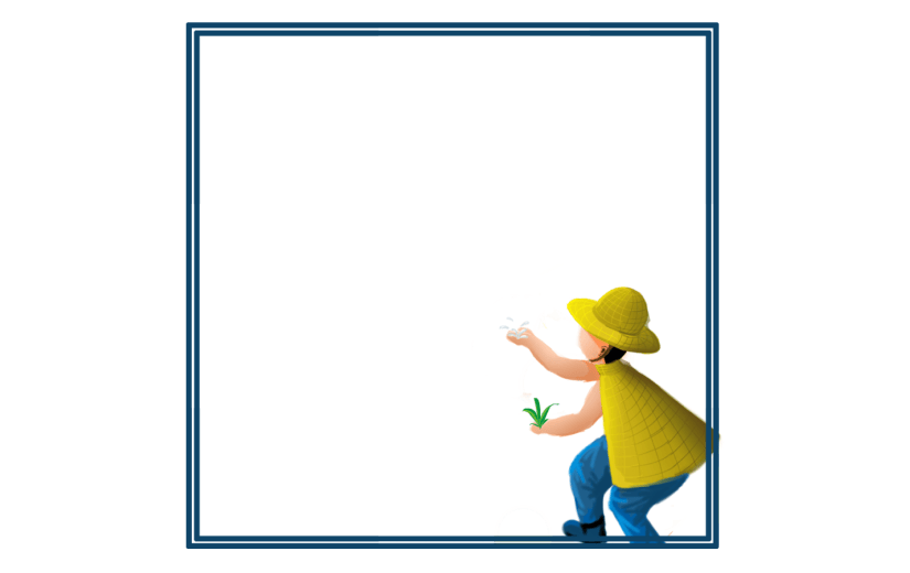 素材谷雨农民边框