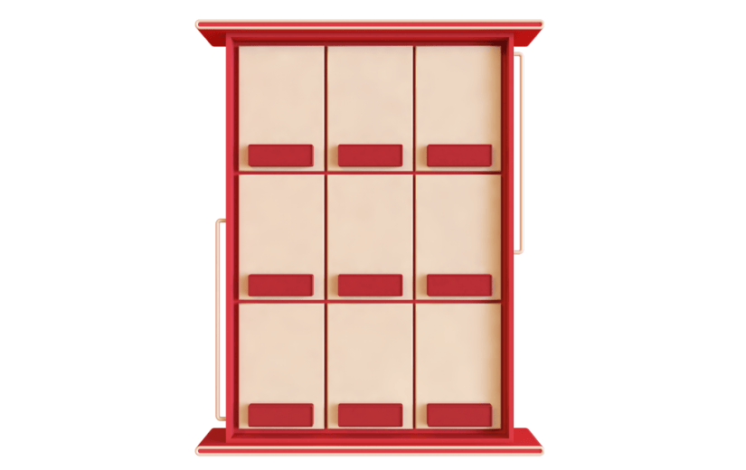 元素C4D立体红色简约产品展示框2009182