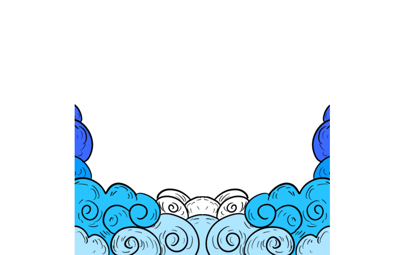 元素国潮风祥云插画元素
