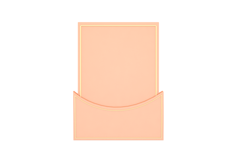 元素C4D立体橙色简约优惠券
