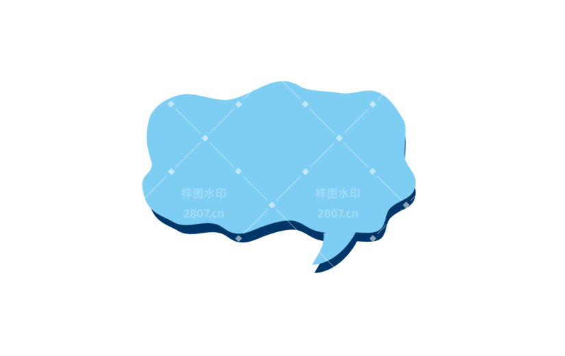 元素蓝色卡通对话框