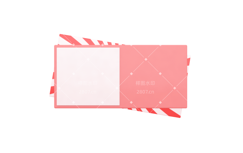 元素C4D立体红色简约
