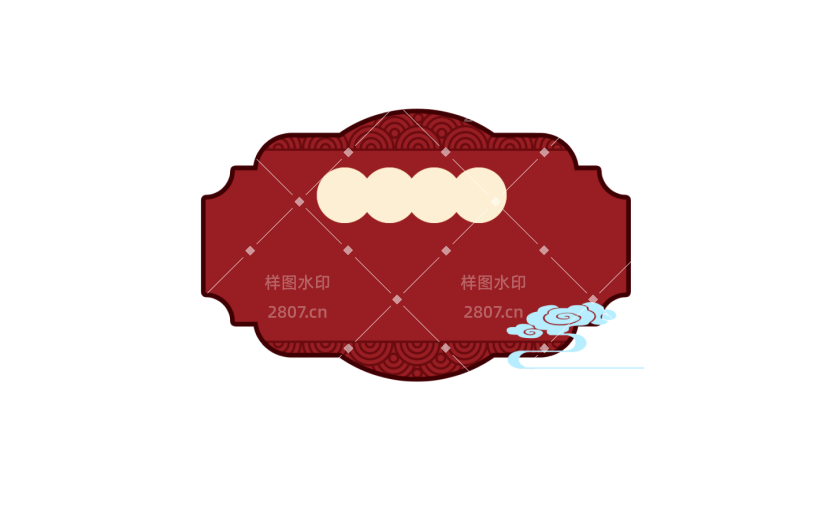 元素复古边框对话框标签