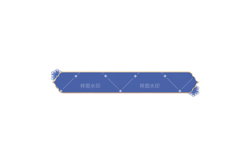 元素C4D立体蓝色简约文本框2010214
