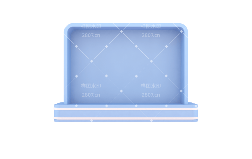 元素C4D立体蓝色简约产品展示框