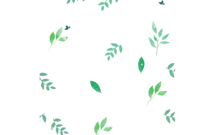 水彩绿植边框底纹