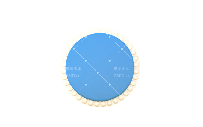 元素C4D立体蓝色简约优惠券