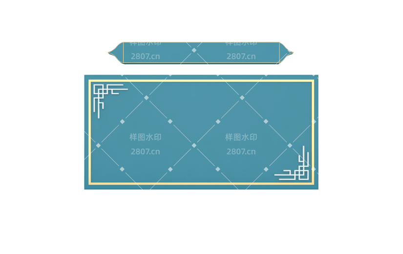 元素C4D立体蓝色简约产品展示框